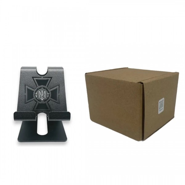 Підставка для телефону металева СБУ "Служба безпеки України" Чорна - 3578258