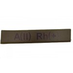 Нашивка группа крови ВСУ темная олива A(II) Rh(+)