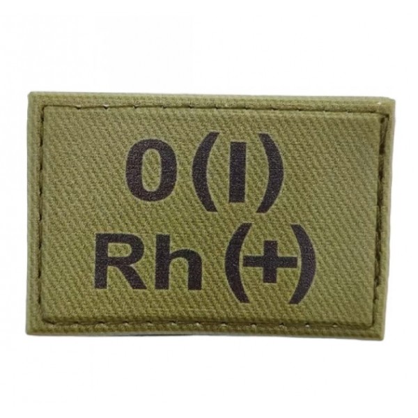 Нашивка группа крови ВСУ Олива O(I) Rh(+) 30*45 - 3578312