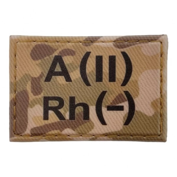 Нашивка группа крови ВСУ Мультикам A(II) Rh(-) 30*45 - 3578313