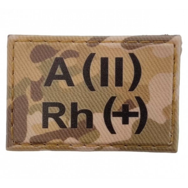 Нашивка група крові ЗСУ Мультикам A(II) Rh(+) 30*45 - 3578322