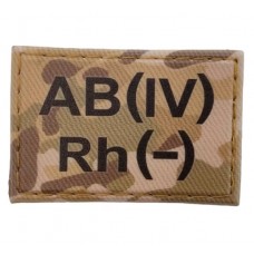 Нашивка группа крови ВСУ Мультикам AB(IV) Rh(-) 30*45