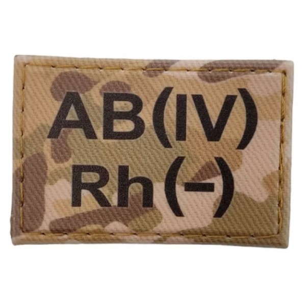 Нашивка група крові ЗСУ Мультикам AB(IV) Rh(-) 30*45 - 3578323