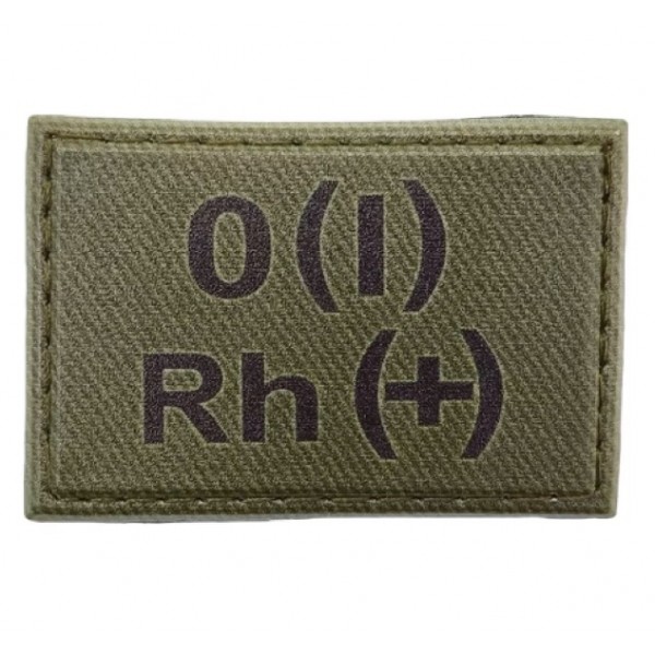 Нашивка группа крови ВСУ темная олива O(I) Rh(+) 30*45 - 3578324