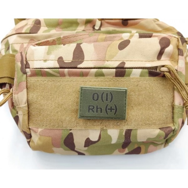Нашивка группа крови ВСУ темная олива O(I) Rh(+) 30*45 - 3578324