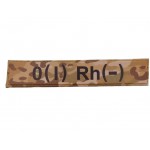 Нашивка группа крови ВСУ Мультикам O(I) Rh(-)