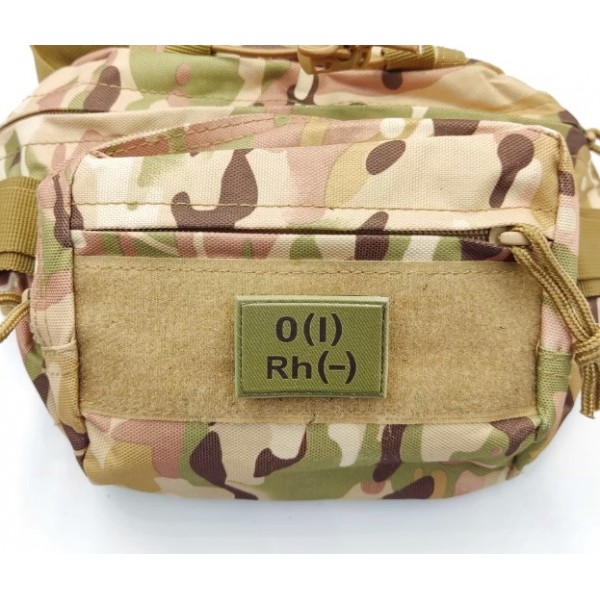 Нашивка группа крови ВСУ Олива O(I) Rh(-) 30*45 - 3578331