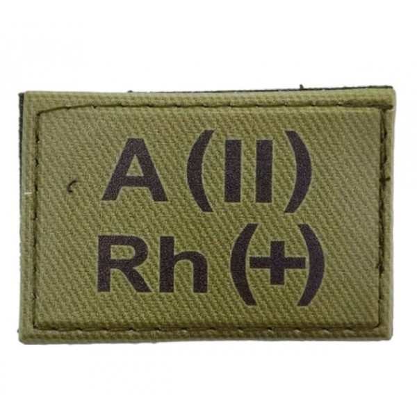Нашивка группа крови ВСУ Олива A(II) Rh(+) 30*45 - 3578332