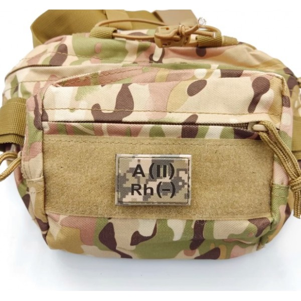 Нашивка группа крови ВСУ Пиксель A(II) Rh(-) 30*45 - 3578337