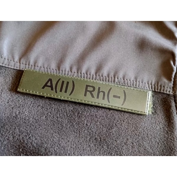 Нашивка группа крови ВСУ темная олива A(II) Rh(-) - 3578348 Нашивка группа крови ВСУ темная олива A(II) Rh(-) - 3578348