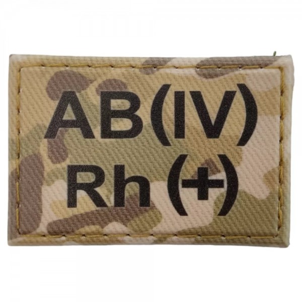 Нашивка группа крови ВСУ Мультикам AB(IV) Rh(+) 30*45 - 3578349
