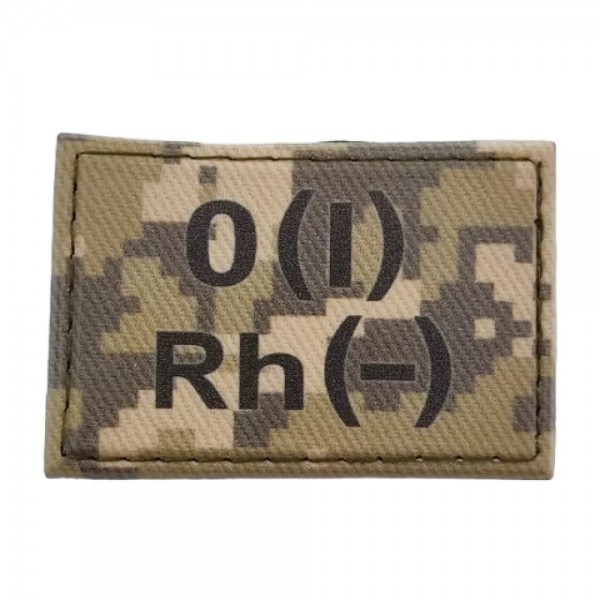 Нашивка група крові ЗСУ Піксель O(I) Rh(-) 30*45 - 3578352