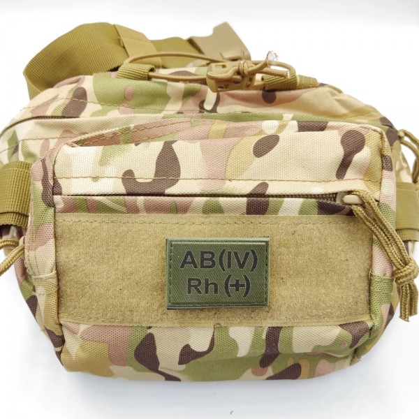 Нашивка група крові ЗСУ темна олива AB(IV) Rh(+) 30*45 - 3578353
