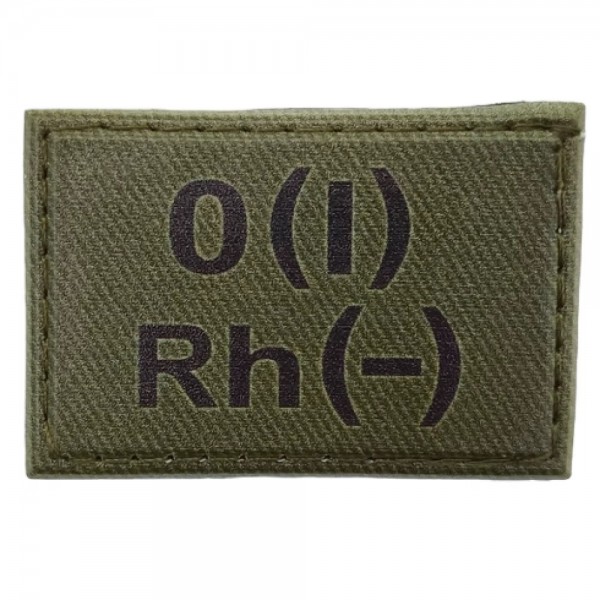 Нашивка група крові ЗСУ темна олива O(I) Rh(-) 30*45 - 3578356