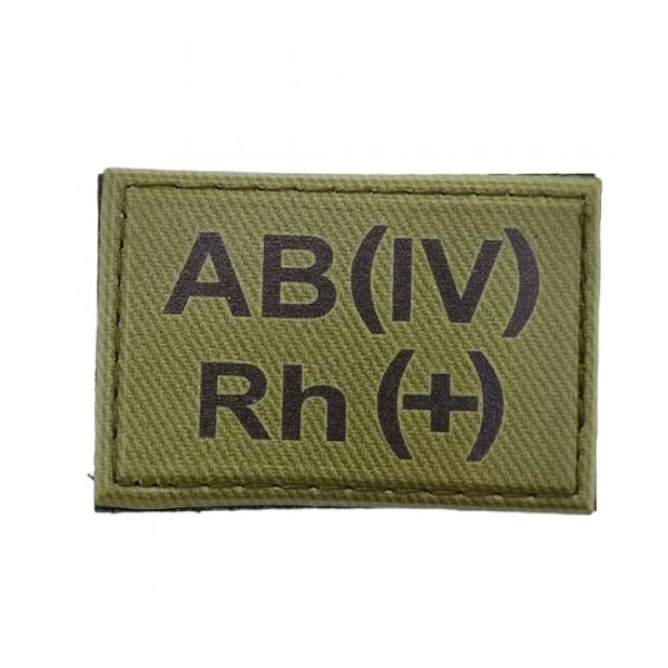 Нашивка група крові ЗСУ Олива AB(IV) Rh(+) 30*45 - 3578358