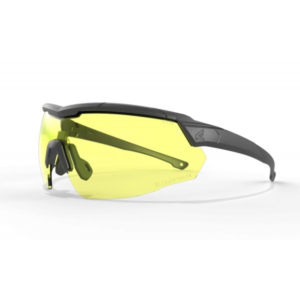 Окуляри тактичні балістичні EDGE Rolling Thunder зі змінними жовтими лінзами Чорна оправа з телескоп дужками - 3578423