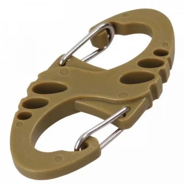 Карабин тактический S-образный (упаковка 10 шт) Mil-Tec Германия Coyote - 3580958 Карабин тактический S-образный (упаковка 10 шт) Mil-Tec Германия Coyote - 3580958