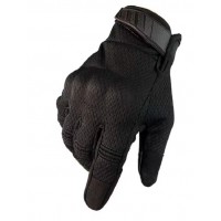 Перчатки полнопалые сенсорные с костяшками Черные