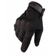 Перчатки полнопалые сенсорные с костяшками Черные