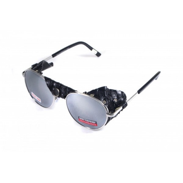 Окуляри захисні Global Vision Aviator-5 (silver mirror) дзеркальні чорні, зі з'ємним ущільнювачем із синтетичної "шкіри" - 3574237 Окуляри захисні Global Vision Aviator-5 (silver mirror) дзеркальні чорні, зі з'ємним ущільнювачем із синтетичної "шкіри" - 3574237