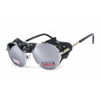 Очки защитные Global Vision Aviator-5 (silver mirror) зеркальные серые со съёмным уплотнителем