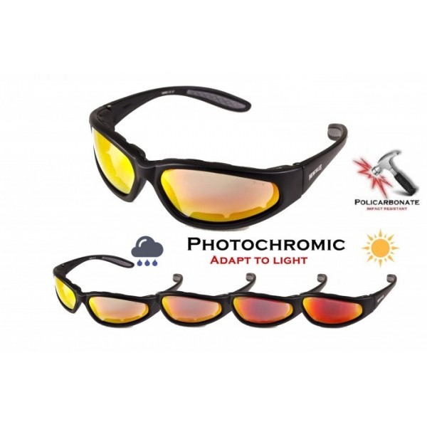 Окуляри фотохромні (захисні) Global Vision Hercules-1 PLUS Photochromic (G-Tech™ red) Anti-Fog, фотохромні дзеркальні червоні - 3573788