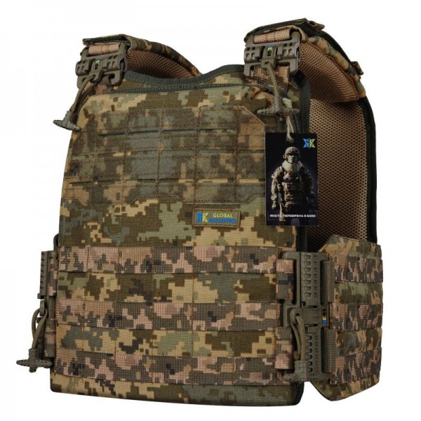 Плитоноска Ares Gen.2 с системой двойного быстрого сброса Warmor Пиксель 4 класс защиты - 3581088