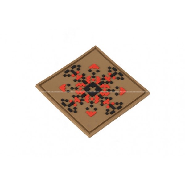 Шеврон камуфляжный "Орнамент вышиванки" ПВХ (Черный+Красный+Светло-золотистый) - 3578097