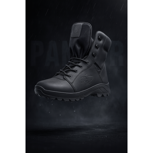 Ботинки мужские зимние Crossav 12/1 Slimtex (Царапка кожа+Крейзи+Кордура) Черные - 3578109