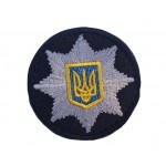 Кокарда Полиции круглая Черная (размер 5х5 см)