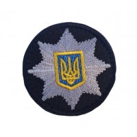 Кокарда Полиции круглая Черная (размер 5х5 см)