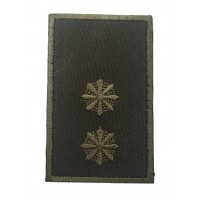 Погон на липучці Поліції Лейтенант Олива (розмір 5х8 см)