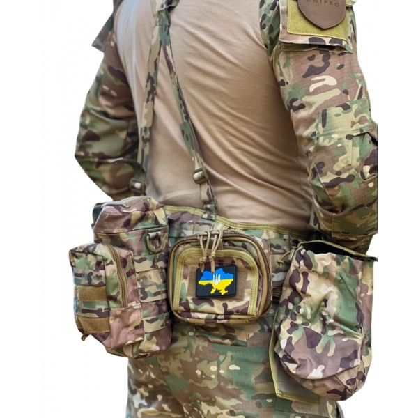 Ременно-плечевая система (РПС) с подсумками Якеда Мультикам - 3573931 Ременно-плечевая система (РПС) с подсумками Якеда Мультикам - 3573931