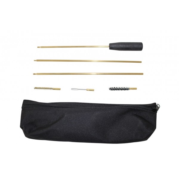 Набор для чистки нарезного оружия калибра 5.45 в текстильном пенале (шомпол латунный трехсекционный (710 мм), ерш латунный, ерш щетинный, вишер) - 3575281