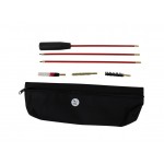 Набор для чистки нарезного оружия калибра 7.62 в текстильном пенале (шомпол стальной трехсекционный (720 мм) в пластиковой оплетке, ерш щетинный, шерстяной, латунный)