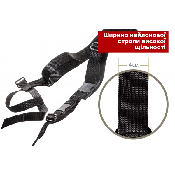 Ремень 3-х точечный Frag с карабином Черный - 3580889 Ремень 3-х точечный Frag с карабином Черный - 3580889