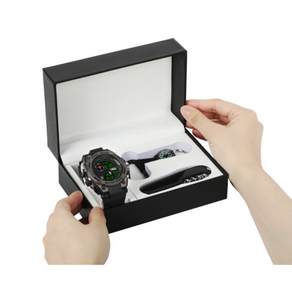 Чоловічий водостійкий тактичний годинник Besta Box Tattoo ЗСУ Set подарунковий набір, з компасом - 3580985 Чоловічий водостійкий тактичний годинник Besta Box Tattoo ЗСУ Set подарунковий набір, з компасом - 3580985