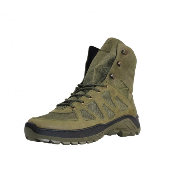 Берці чоловічі літні Crossav 16 (Натуральний нубук+Кордура) Хакі - 3581219