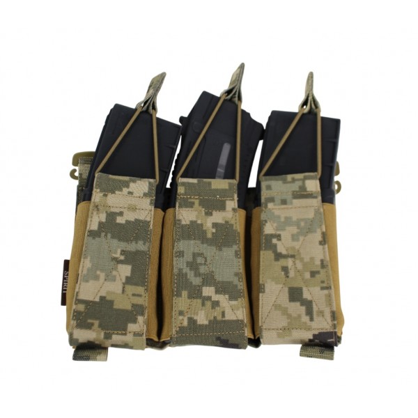 Панель под магазин с резинкой тройная WS3 Warrior Spirit Пиксель - 3581422