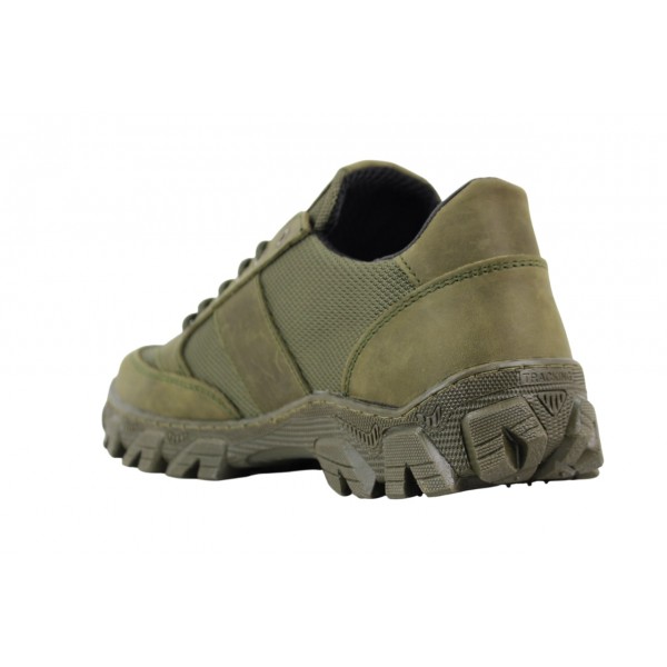 Кроссовки демисезонные мужские Crossav 21-31/2 Герб (Кожа Крейзи+Кордура) Хаки - 3581495