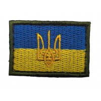 Шеврон Прапор ЗСУ з гербом Олива (розмір 4.5х3 см)