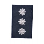 Погон на липучке Полиции Старший лейтенант Черный (размер 5х8 см)