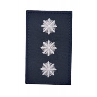 Погон на липучке Полиции Старший лейтенант Черный (размер 5х8 см)