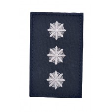 Погон на липучке Полиции Старший лейтенант Черный (размер 5х8 см)