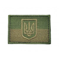 Шеврон Флаг с гербом Хаки (размер 4х6 см)