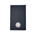 Погон на липучке Полиции Младший лейтенант Черный (размер 5х8 см)