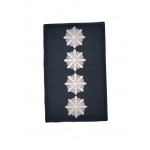 Погон на липучке Полиции Капитан Черный (размер 5х8 см)