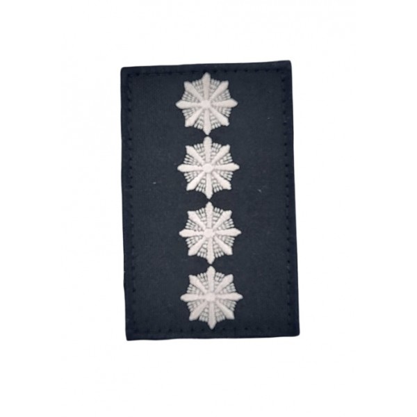 Погон на липучке Полиции Капитан Черный (размер 5х8 см) - 3585542