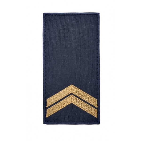 Погон на липучке Полиции Младший сержант Темно-синий (размер 5х10 см) - 3585547