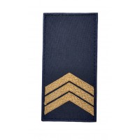 Погон на липучці Поліції Сержант Темно-синій (розмір 5х10 см)